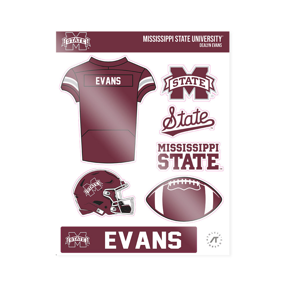 Mississippi State - NCAA Football : Dealyn Evans - Sticker Sheet-0