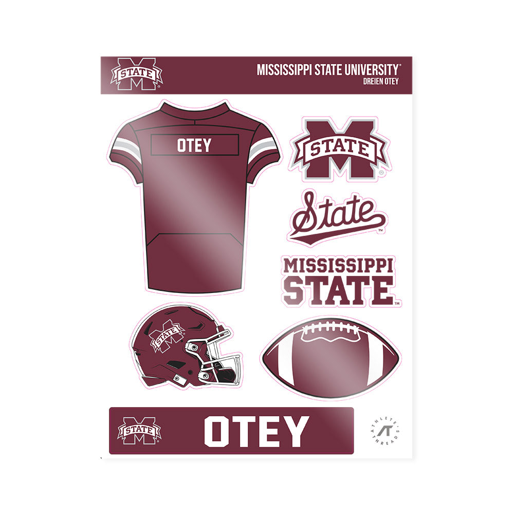 Mississippi State - NCAA Football : Dreien Otey - Sticker Sheet-0