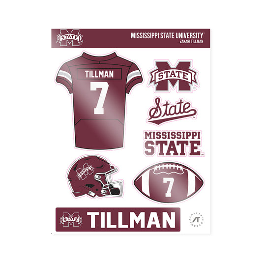 Mississippi State - NCAA Football : Zakari Tillman - Sticker Sheet-0