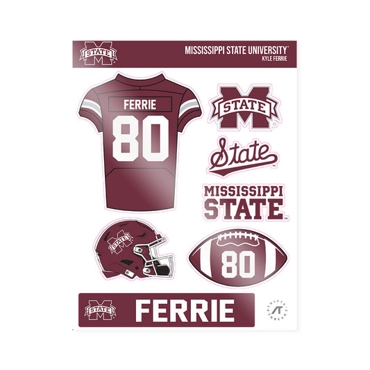 Mississippi State - NCAA Football : Kyle Ferrie - Sticker Sheet-0