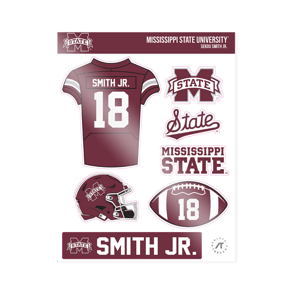 Mississippi State - NCAA Football : Sekou Smith Jr. - Sticker Sheet-0