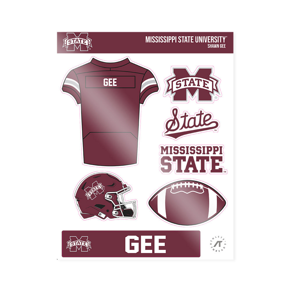 Mississippi State - NCAA Football : Shawn Gee - Sticker Sheet-0