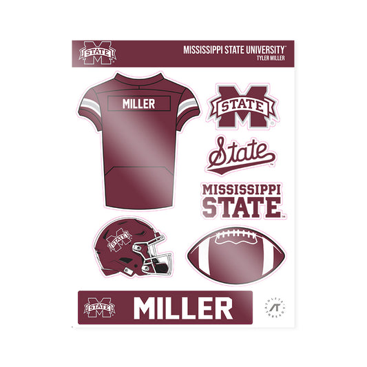 Mississippi State - NCAA Football : Tyler Miller - Sticker Sheet-0