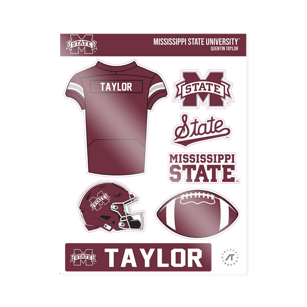 Mississippi State - NCAA Football : Quentin Taylor - Sticker Sheet-0