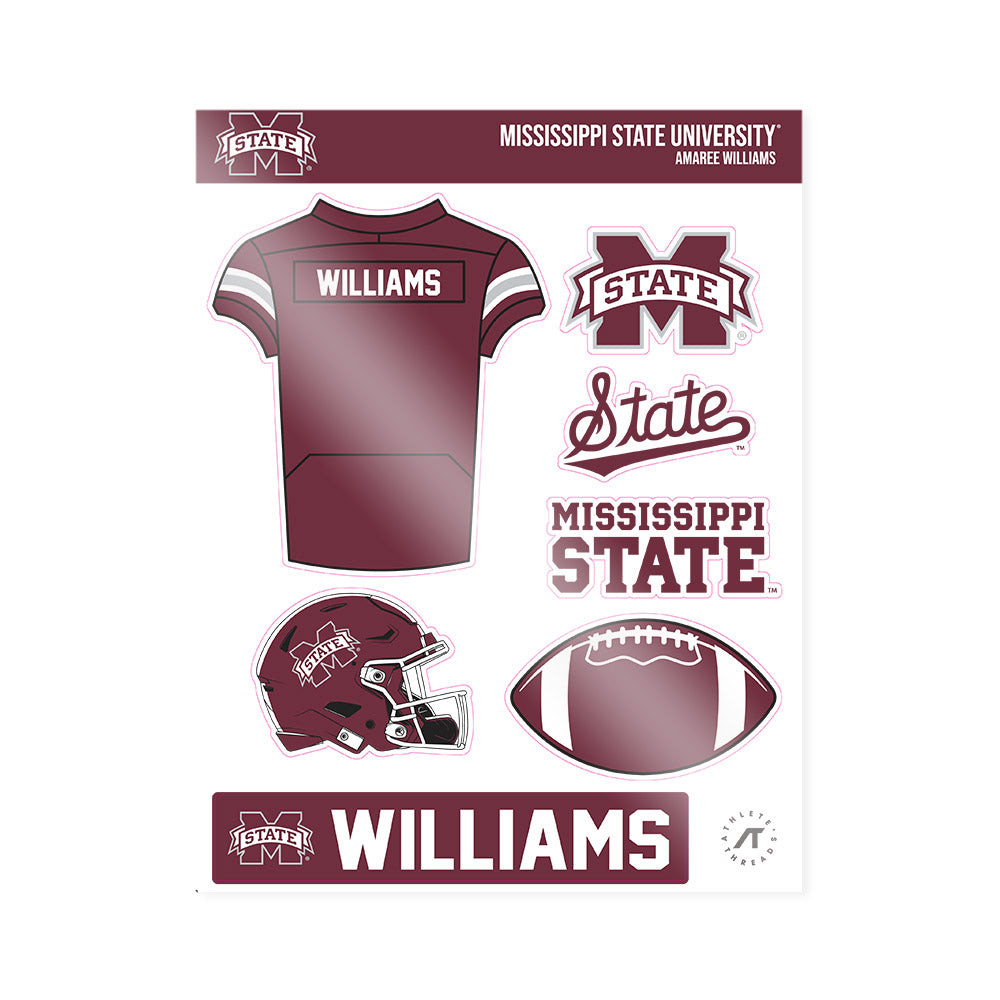 Mississippi State - NCAA Football : Amaree Williams - Sticker Sheet-0