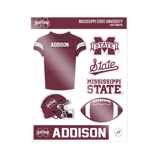 Mississippi State - NCAA Football : Chris Addison - Sticker Sheet-0