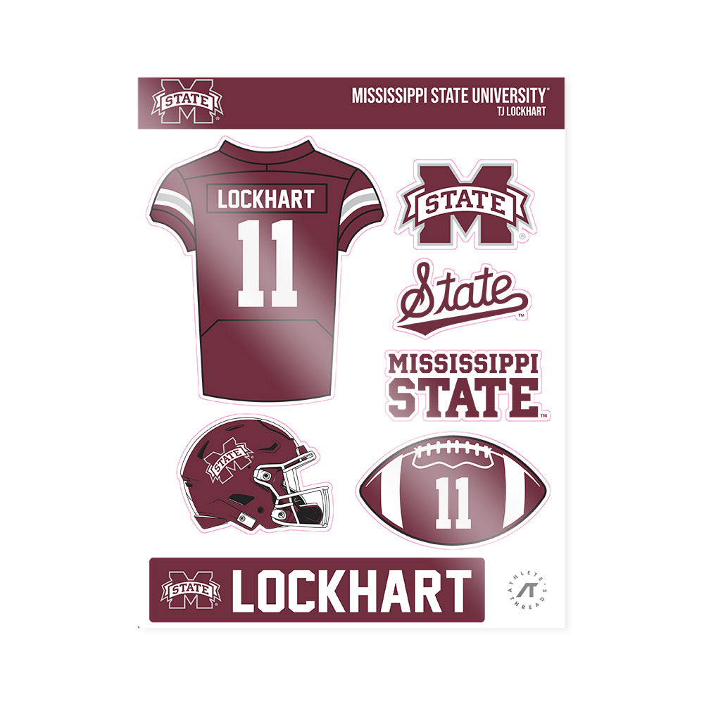 Mississippi State - NCAA Football : Tj Lockhart - Sticker Sheet-0