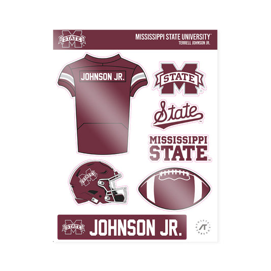 Mississippi State - NCAA Football : Terrell Johnson Jr. - Sticker Sheet-0