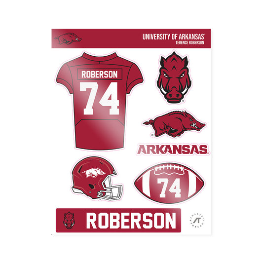 Arkansas - NCAA Football : Terence Roberson - Sticker Sheet-0