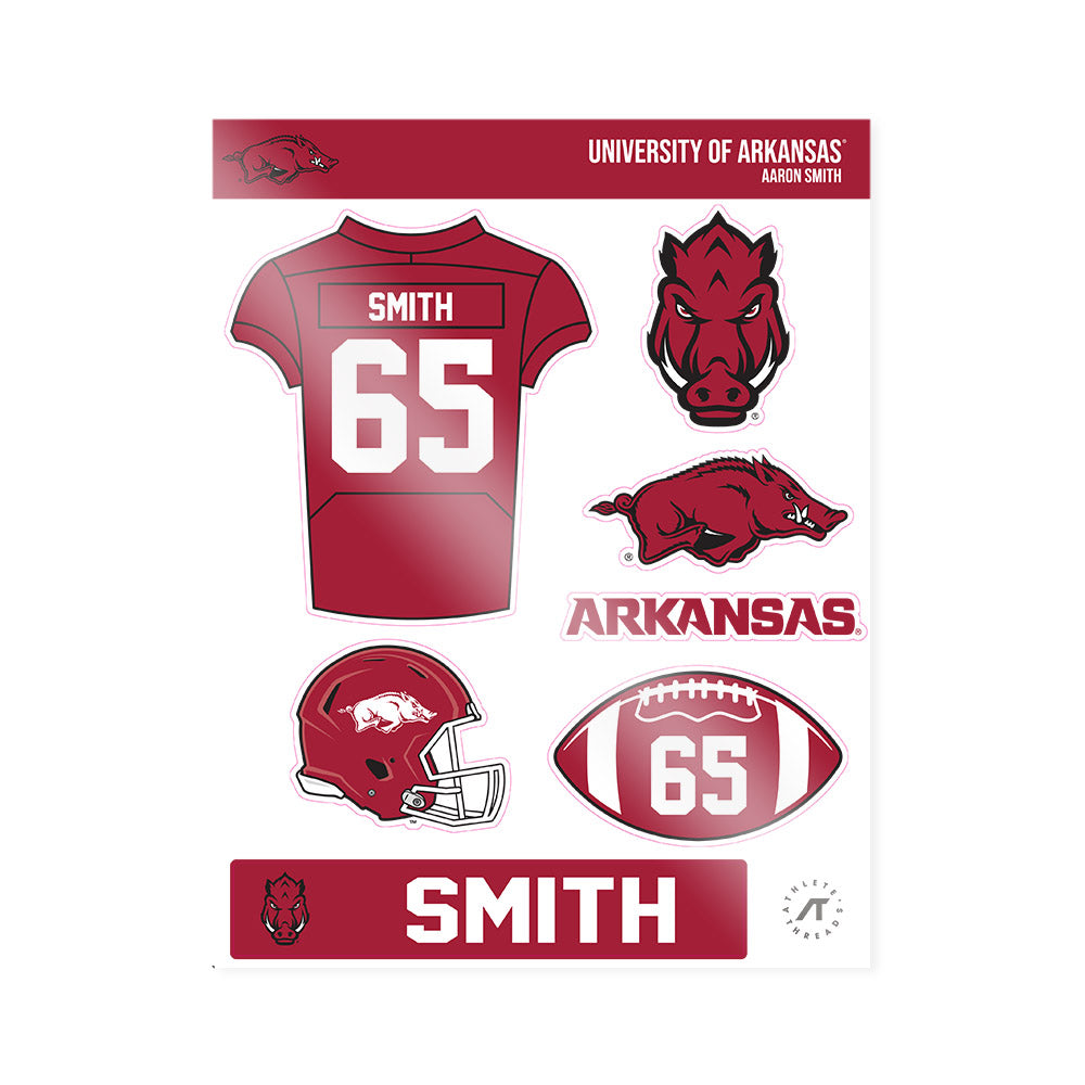 Arkansas - NCAA Football : Aaron Smith - Sticker Sheet-0