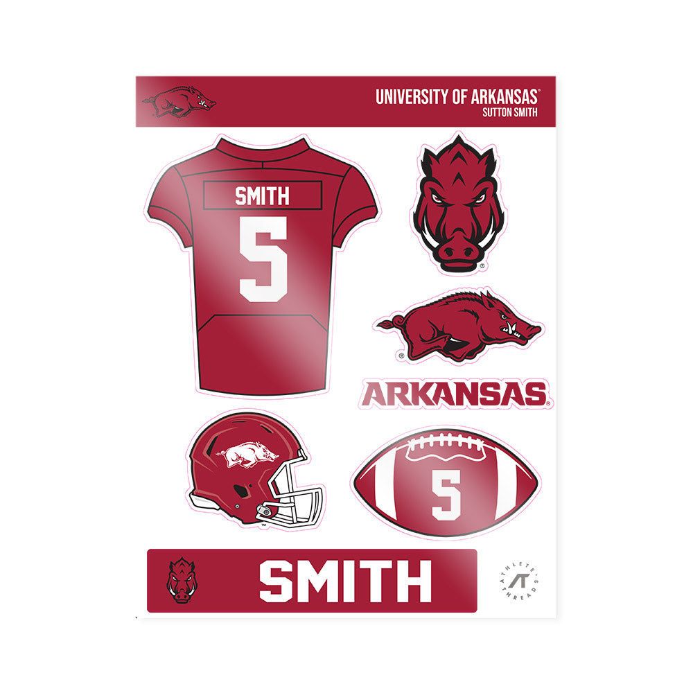 Arkansas - NCAA Football : Sutton Smith - Sticker Sheet-0