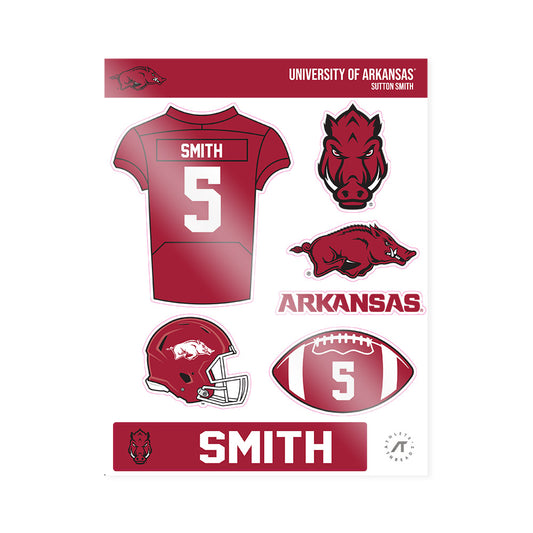 Arkansas - NCAA Football : Sutton Smith - Sticker Sheet-0