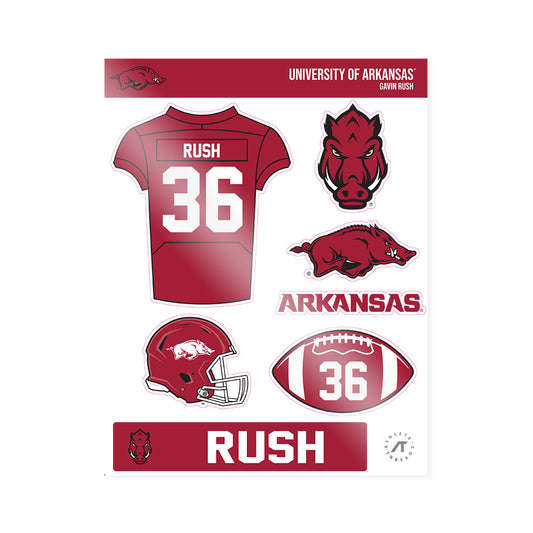 Arkansas - NCAA Football : Gavin Rush - Sticker Sheet-0