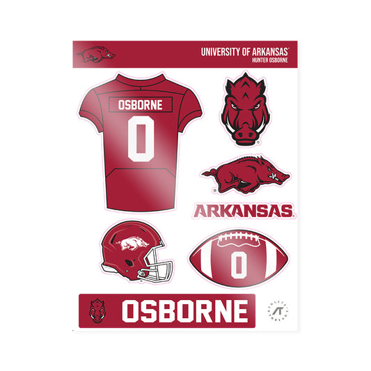 Arkansas - NCAA Football : Hunter Osborne - Sticker Sheet-0