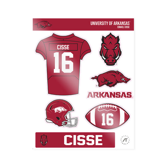 Arkansas - NCAA Football : Ismael Cisse - Sticker Sheet-0