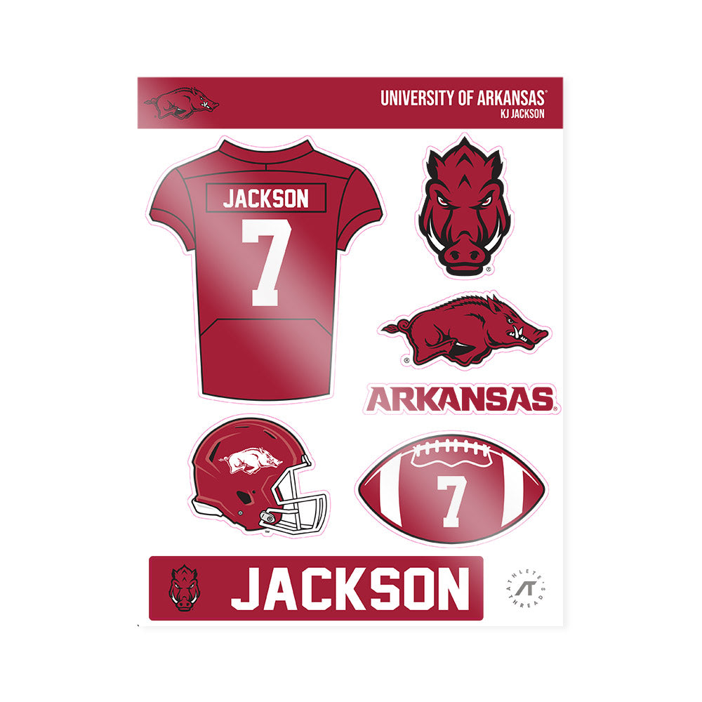 Arkansas - NCAA Football : KJ Jackson - Sticker Sheet-0