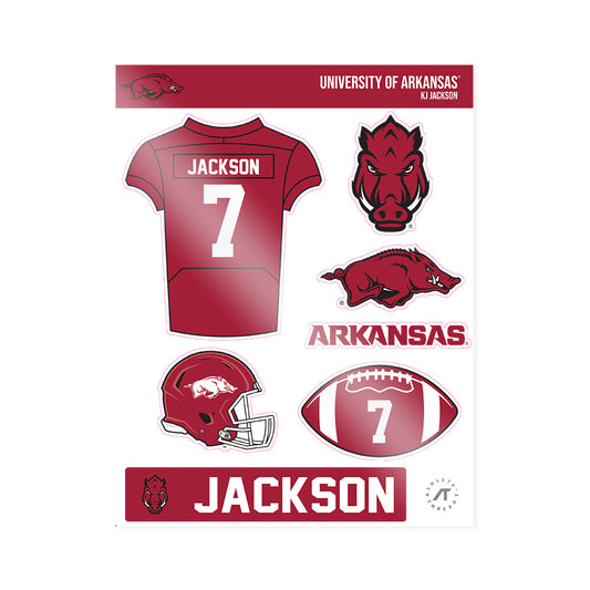 Arkansas - NCAA Football : KJ Jackson - Sticker Sheet-0