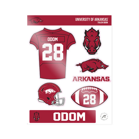 Arkansas - NCAA Football : Trajen Odom - Sticker Sheet-0