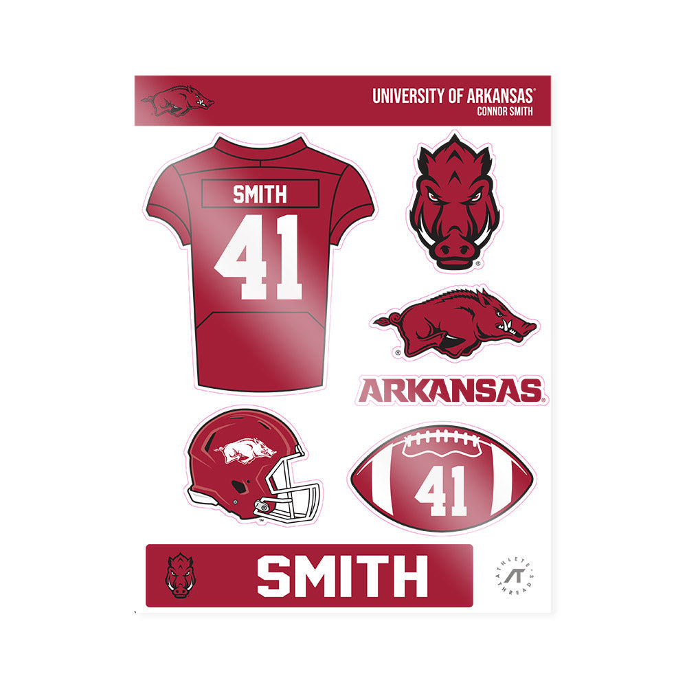 Arkansas - NCAA Football : Connor Smith - Sticker Sheet-0