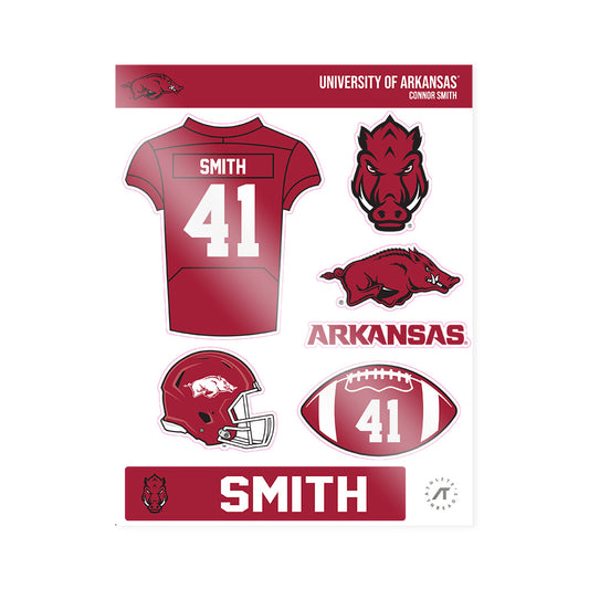 Arkansas - NCAA Football : Connor Smith - Sticker Sheet-0