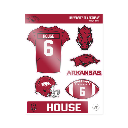 Arkansas - NCAA Football : Khmori House - Sticker Sheet-0