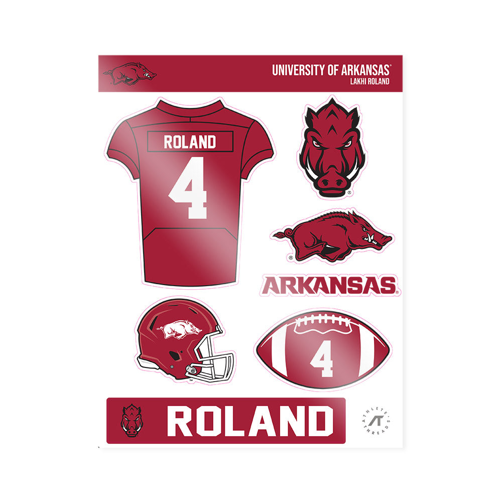 Arkansas - NCAA Football : Lakhi Roland - Sticker Sheet-0