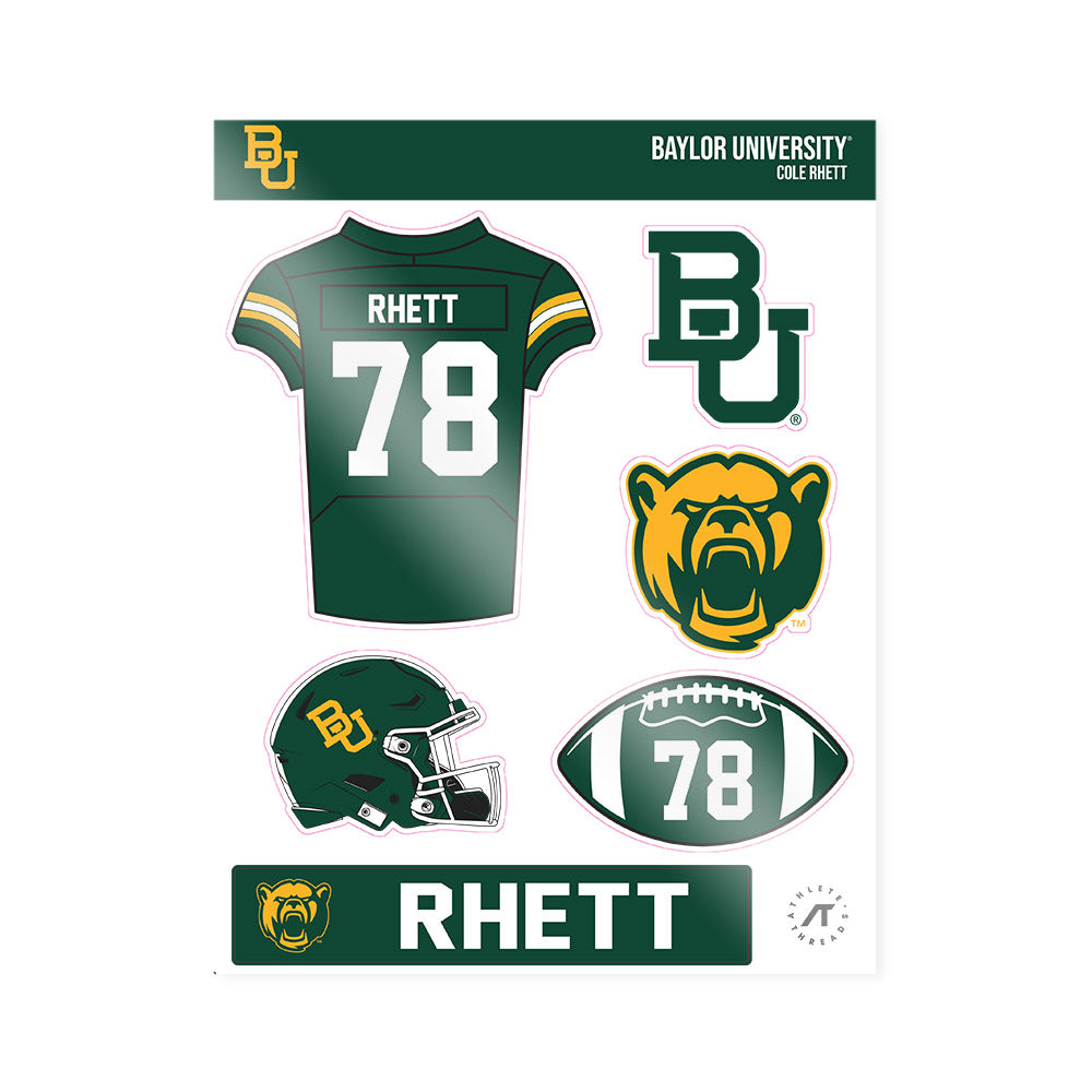 Baylor - NCAA Football : Cole Rhett - Sticker Sheet-0