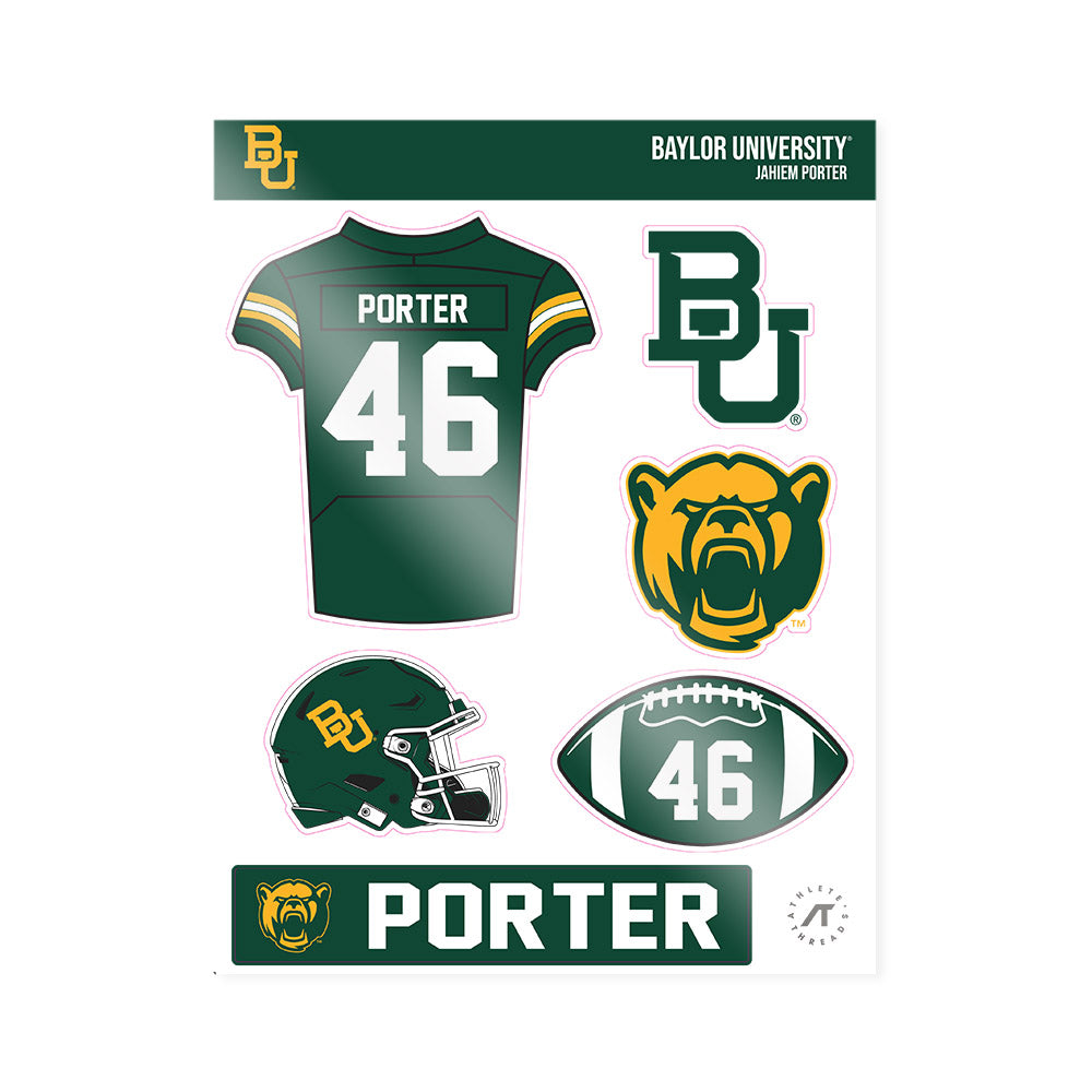 Baylor - NCAA Football : Jahiem Porter - Sticker Sheet-0