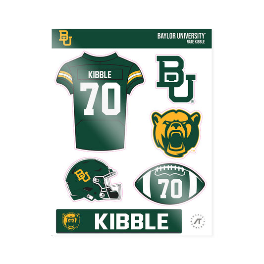 Baylor - NCAA Football : Nate Kibble - Sticker Sheet-0