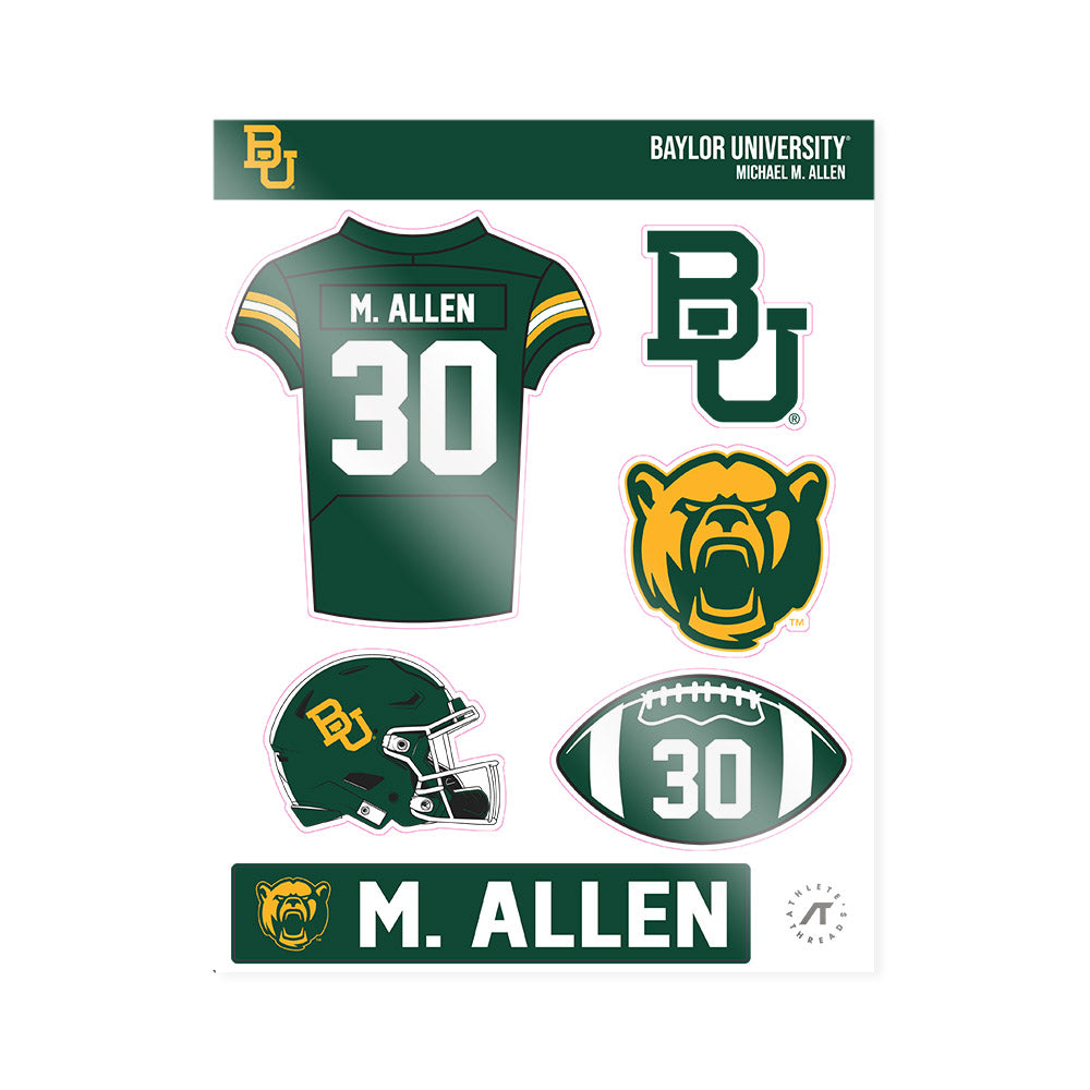 Baylor - NCAA Football : Michael M. Allen - Sticker Sheet-0