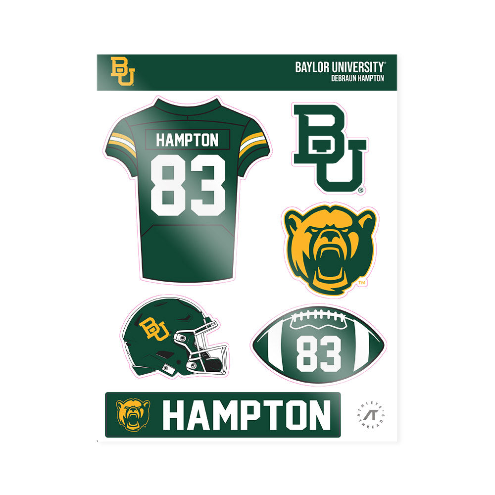 Baylor - NCAA Football : DeBraun Hampton - Sticker Sheet-0
