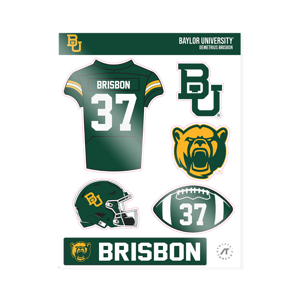 Baylor - NCAA Football : Demetrius Brisbon - Sticker Sheet-0