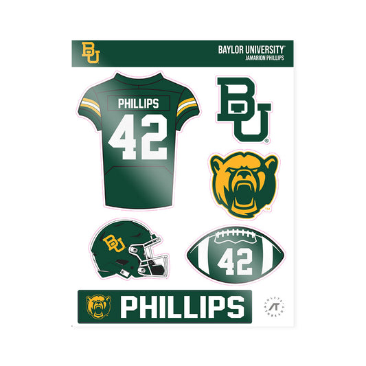Baylor - NCAA Football : Jamarion Phillips - Sticker Sheet-0