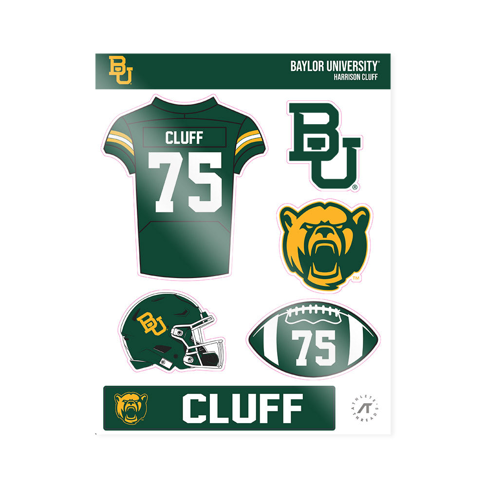 Baylor - NCAA Football : Harrison Cluff - Sticker Sheet-0