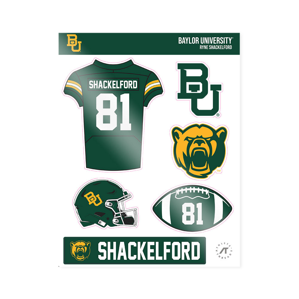 Baylor - NCAA Football : Ryne Shackelford - Sticker Sheet-0