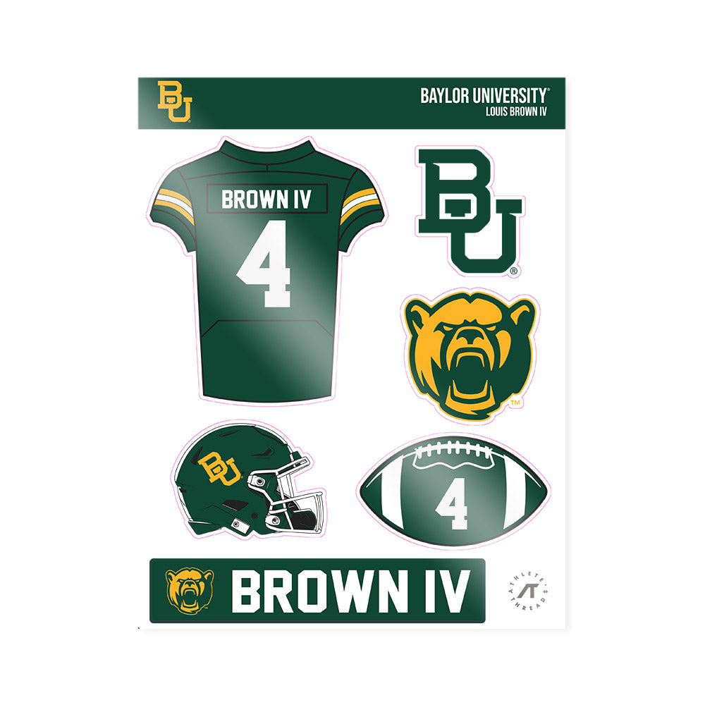 Baylor - NCAA Football : Louis Brown IV - Sticker Sheet-0