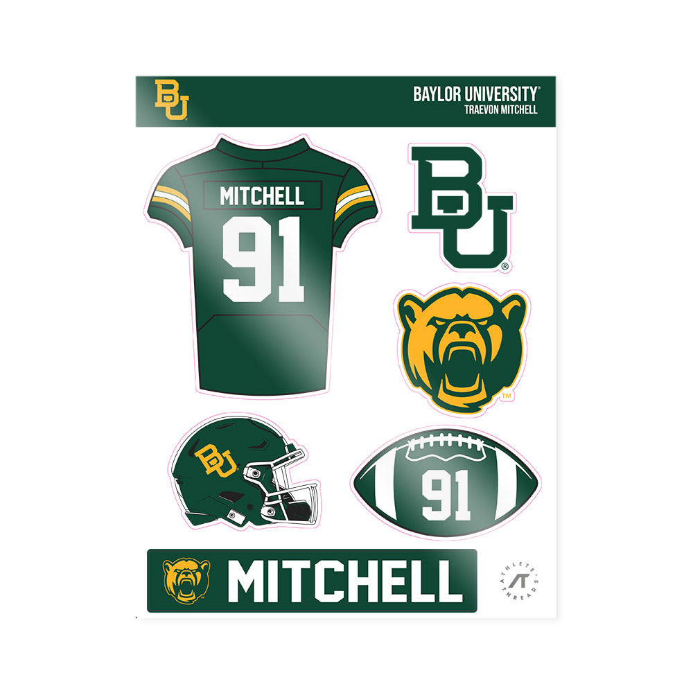 Baylor - NCAA Football : Traevon Mitchell - Sticker Sheet-0