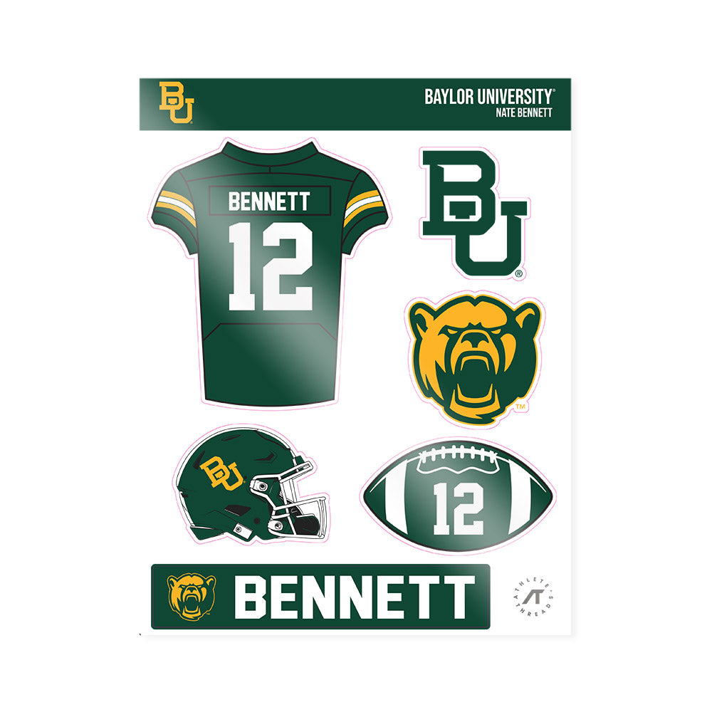 Baylor - NCAA Football : Nate Bennett - Sticker Sheet-0