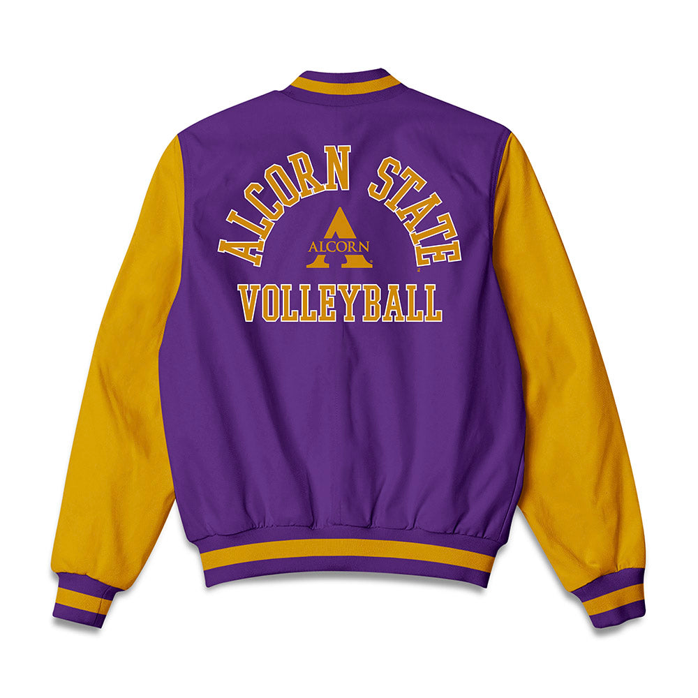 Alcorn - NCAA Women's Volleyball : Courtney Carter - Bomber Jacket-1
