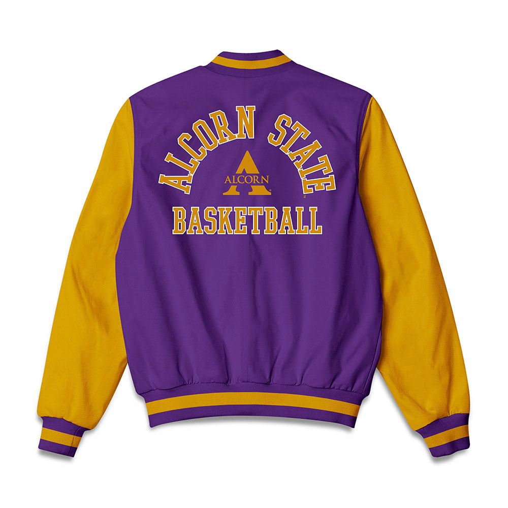 Alcorn - NCAA Men's Basketball : Alex Hawkins - Bomber Jacket-1