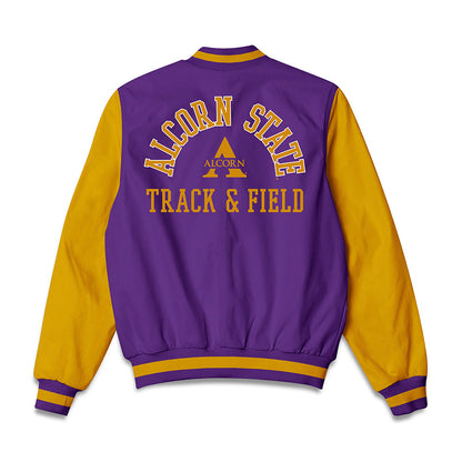 Alcorn - NCAA Men's Track & Field : Jaden Gardner - Bomber Jacket-1