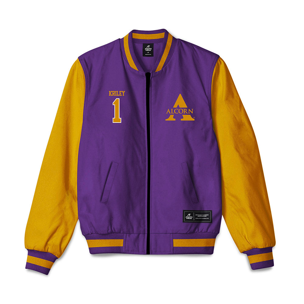 Alcorn - NCAA Baseball : Devin Kriley - Bomber Jacket-0