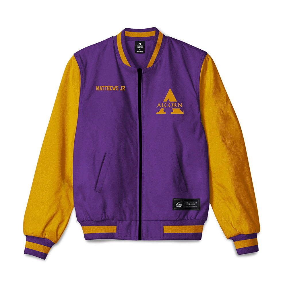 Alcorn - NCAA Men's Track & Field : Kendrick Matthews Jr - Bomber Jacket-0