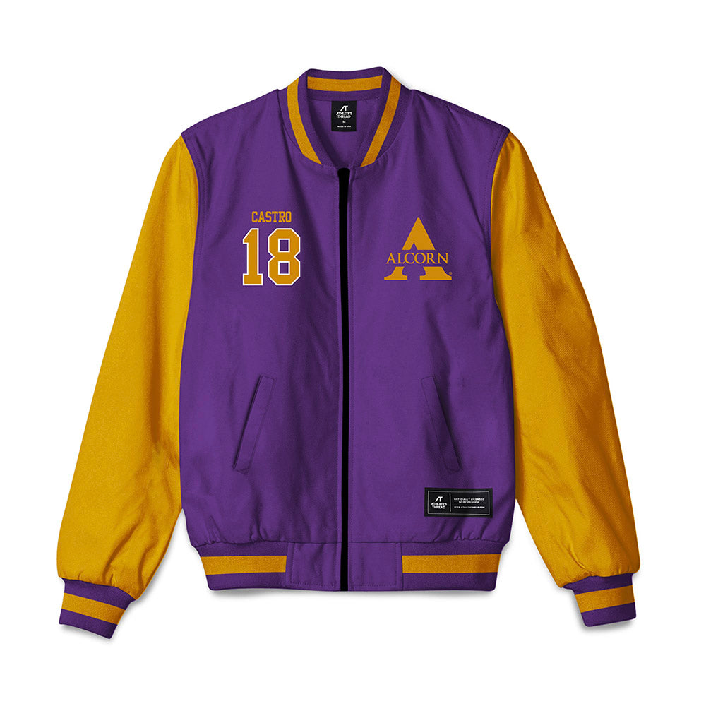 Alcorn - NCAA Baseball : Yoni Castro - Bomber Jacket-0