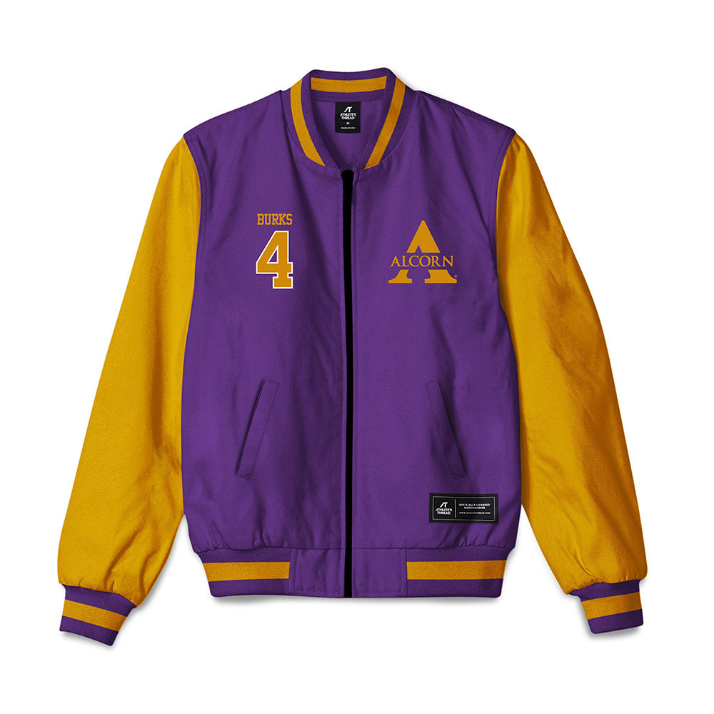 Alcorn - NCAA Women's Volleyball : Kelsey Burks - Bomber Jacket-0