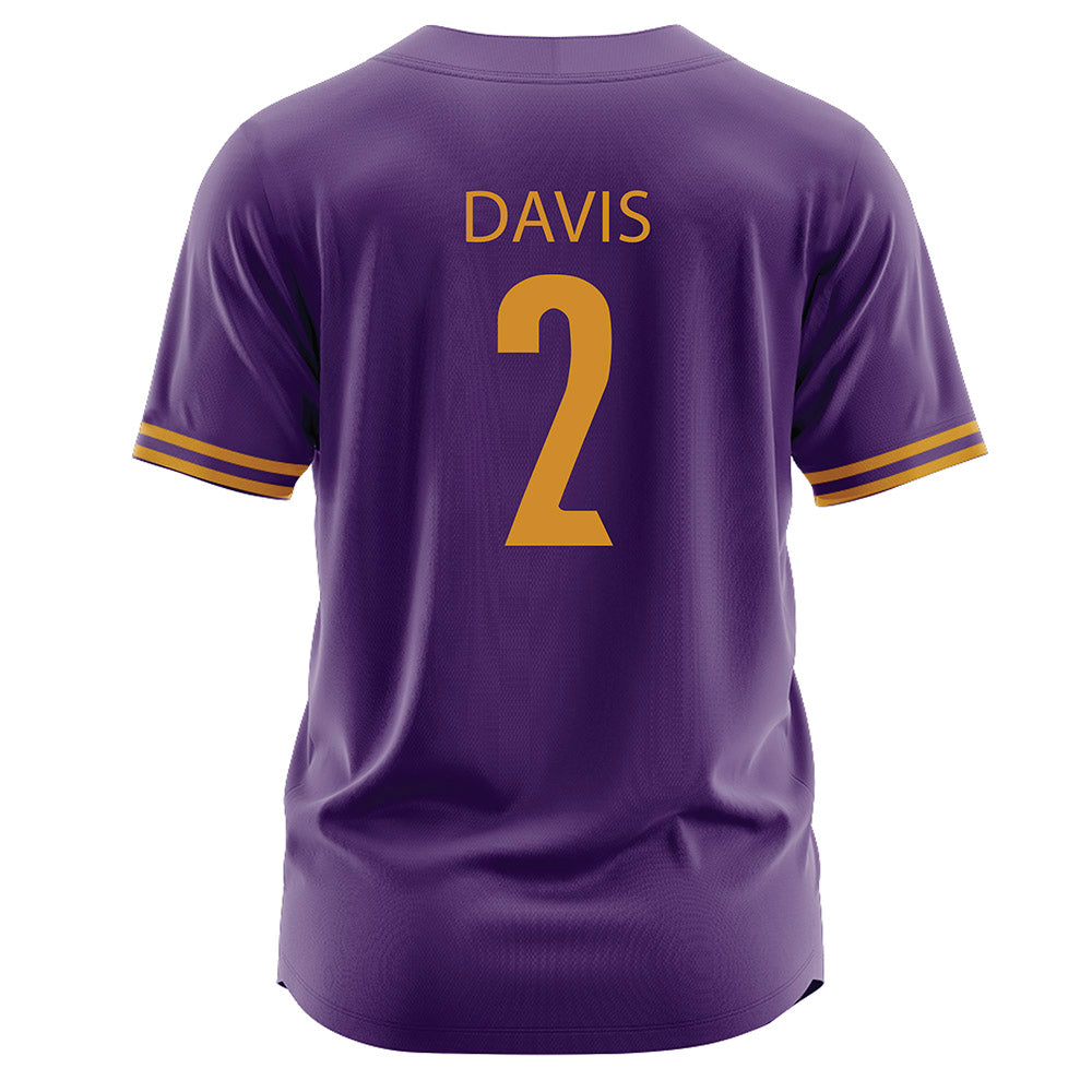 Alcorn - NCAA Baseball : Kanious Davis - Purple Jersey-1