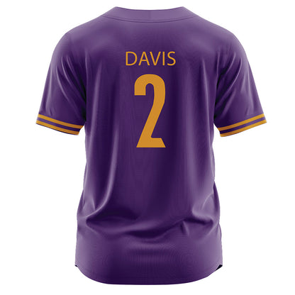 Alcorn - NCAA Baseball : Kanious Davis - Purple Jersey-1