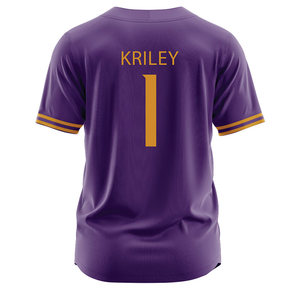 Alcorn - NCAA Baseball : Devin Kriley - Purple Jersey-1