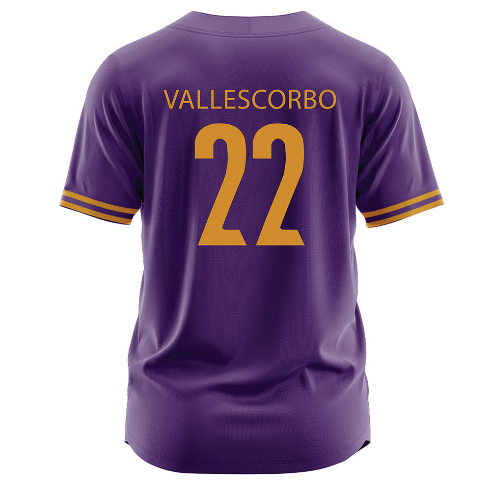 Alcorn - NCAA Baseball : Adrian Vallescorbo - Purple Jersey-1