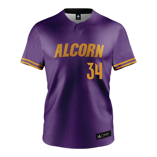 Alcorn - NCAA Baseball : Andres Chirinos - Purple Jersey-0